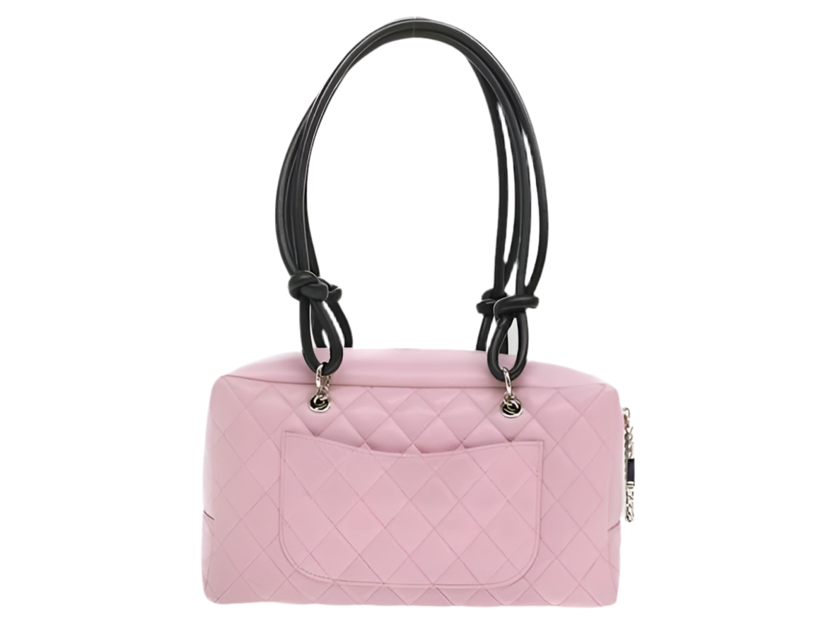 CHANEL Cambon Ligne Shoulder Bag in Pink and Black