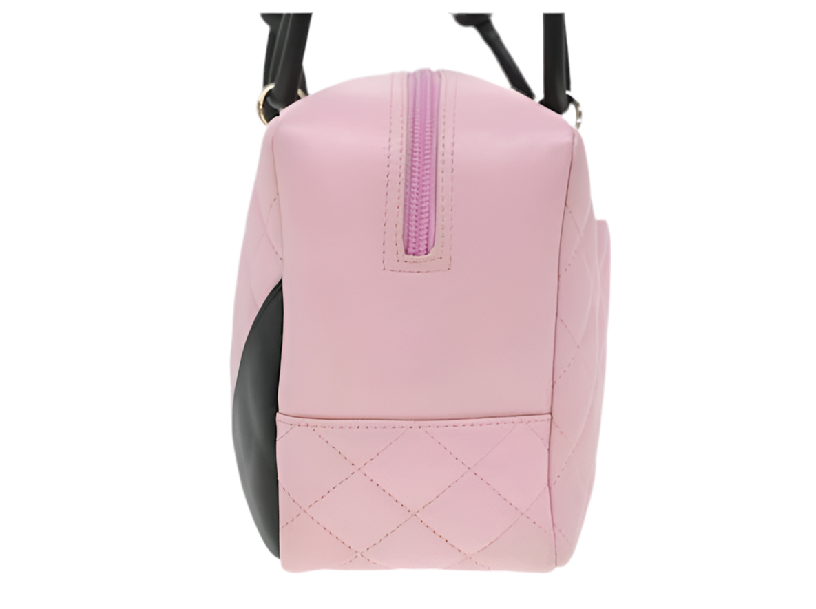 CHANEL Cambon Ligne Shoulder Bag in Pink and Black
