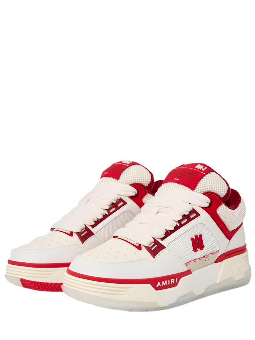 AMIRI MA-1 Low-Top Sneakers - White and Red