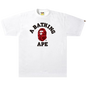 BAPE Color Camo College Tee in White/Red