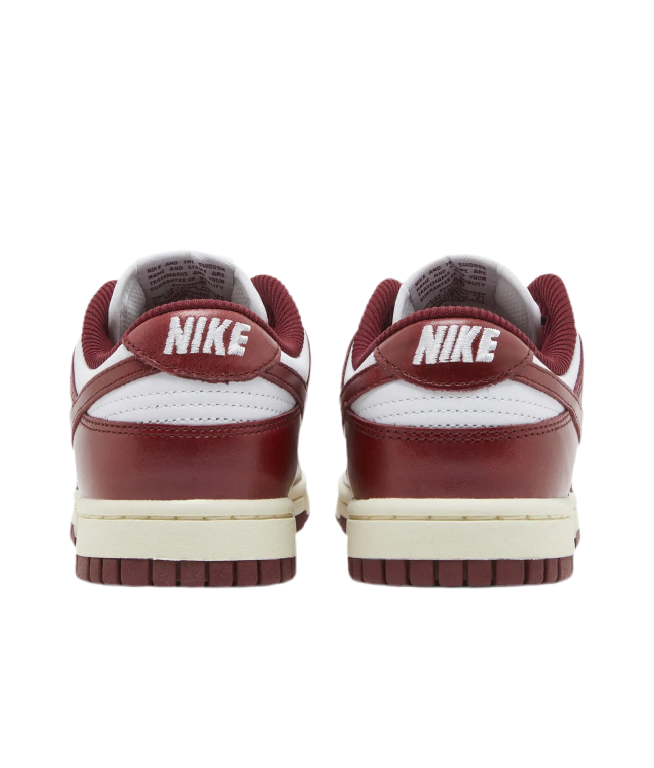 Women’s Nike Dunk Low Premium "Vintage Red" sneakers.