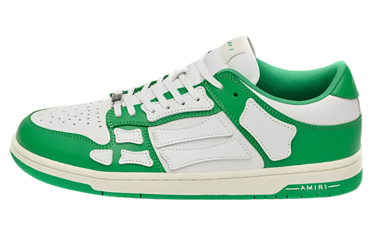 Amiri Skel Top Low 'Green White' Sneakers