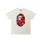 BAPE Color Camo Big Ape Head Tee 'White/Red'