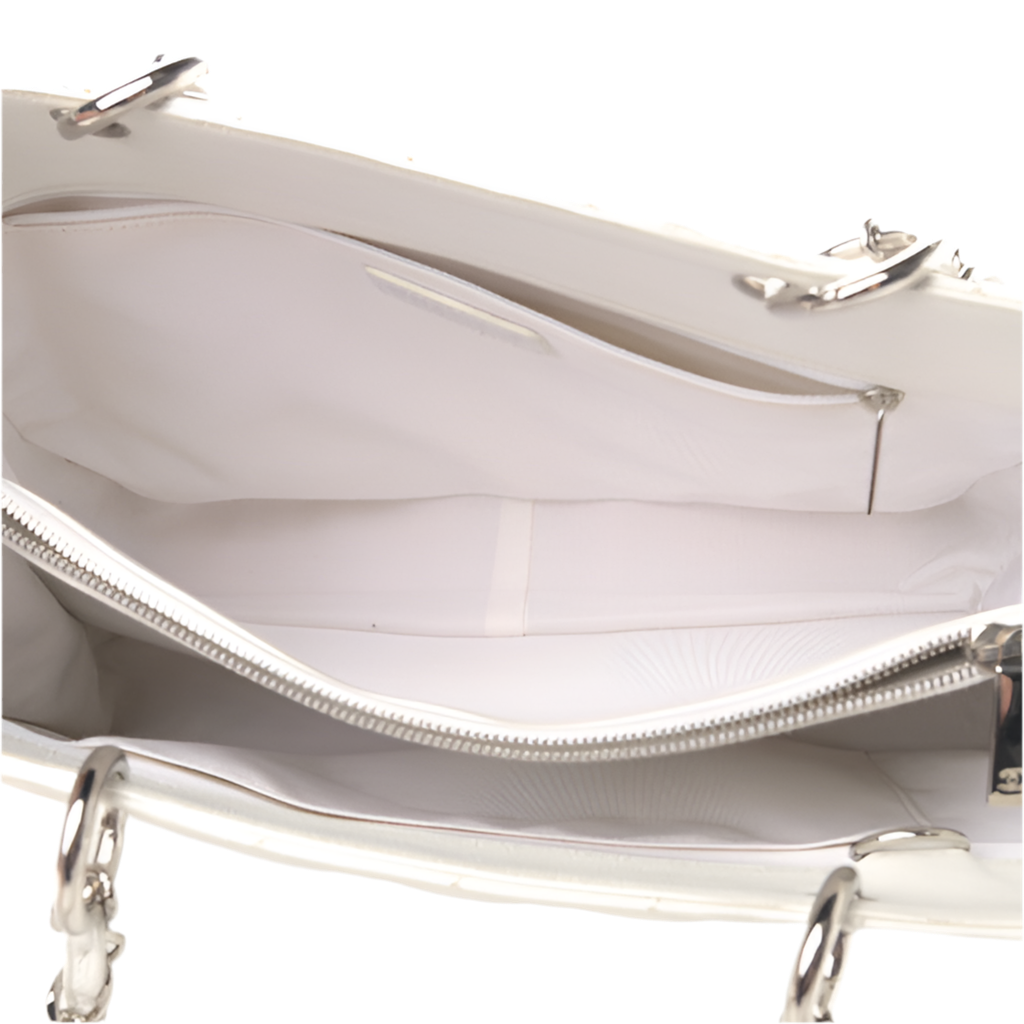 CHANEL Caviar Quilted Grand Shopping Tote (GST) - Pristine White