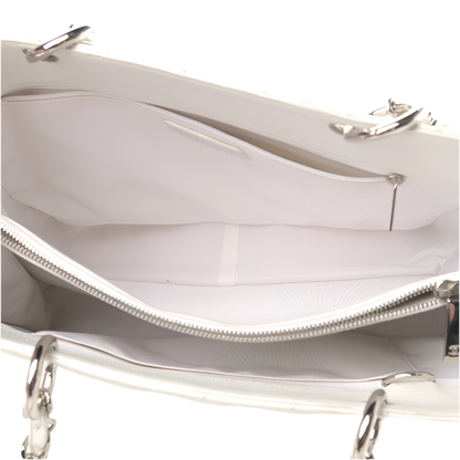 CHANEL Caviar Quilted Grand Shopping Tote (GST) - Pristine White