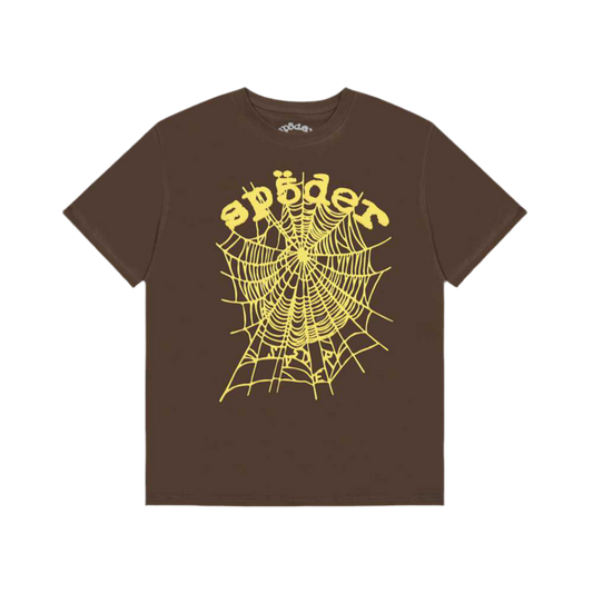 Sp5der OG Web Tee 'Brown'