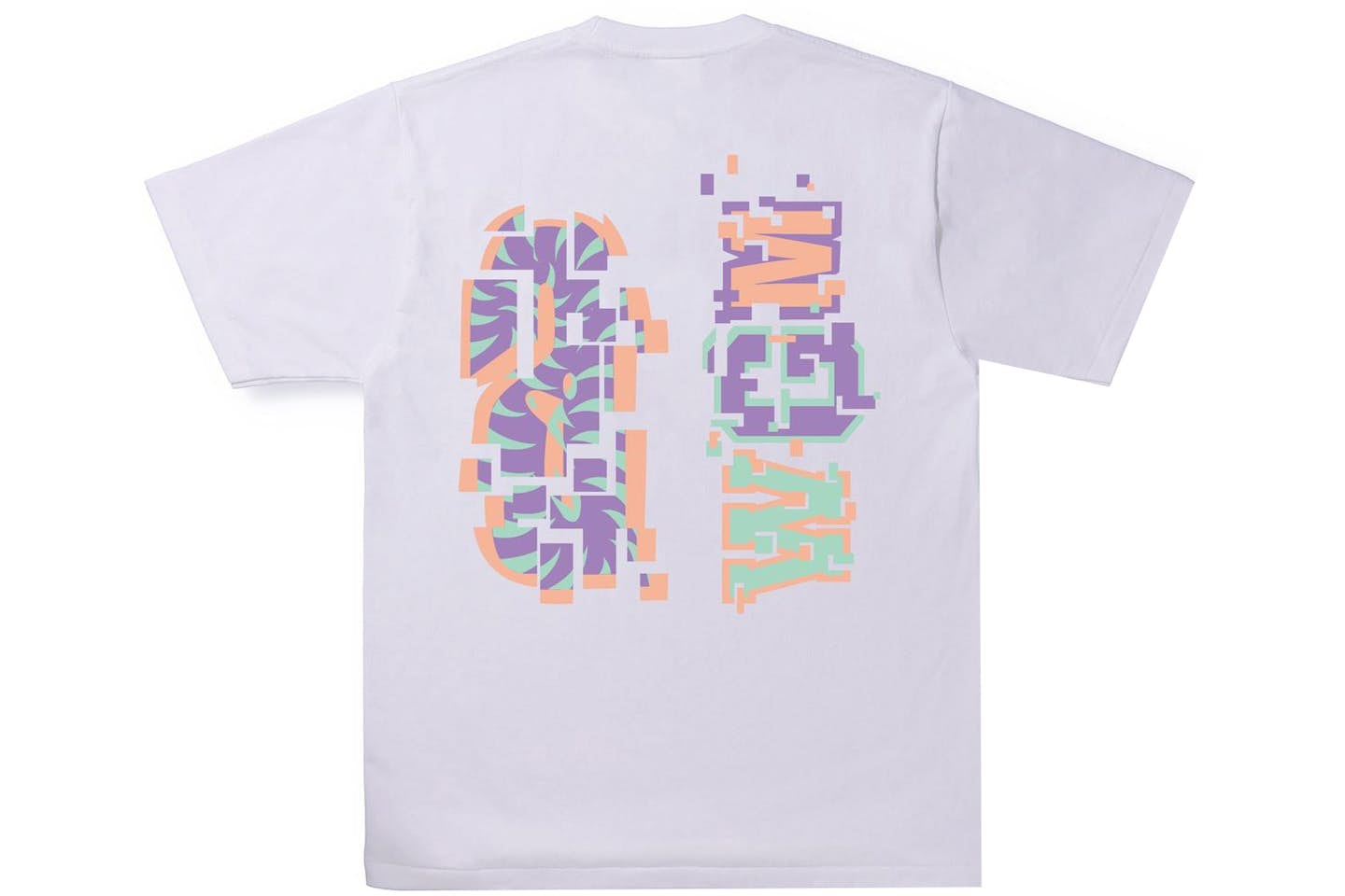BAPE Digital Shark Tee 'White'