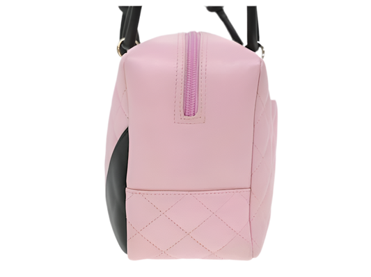 CHANEL Cambon Ligne Shoulder Bag in Pink and Black