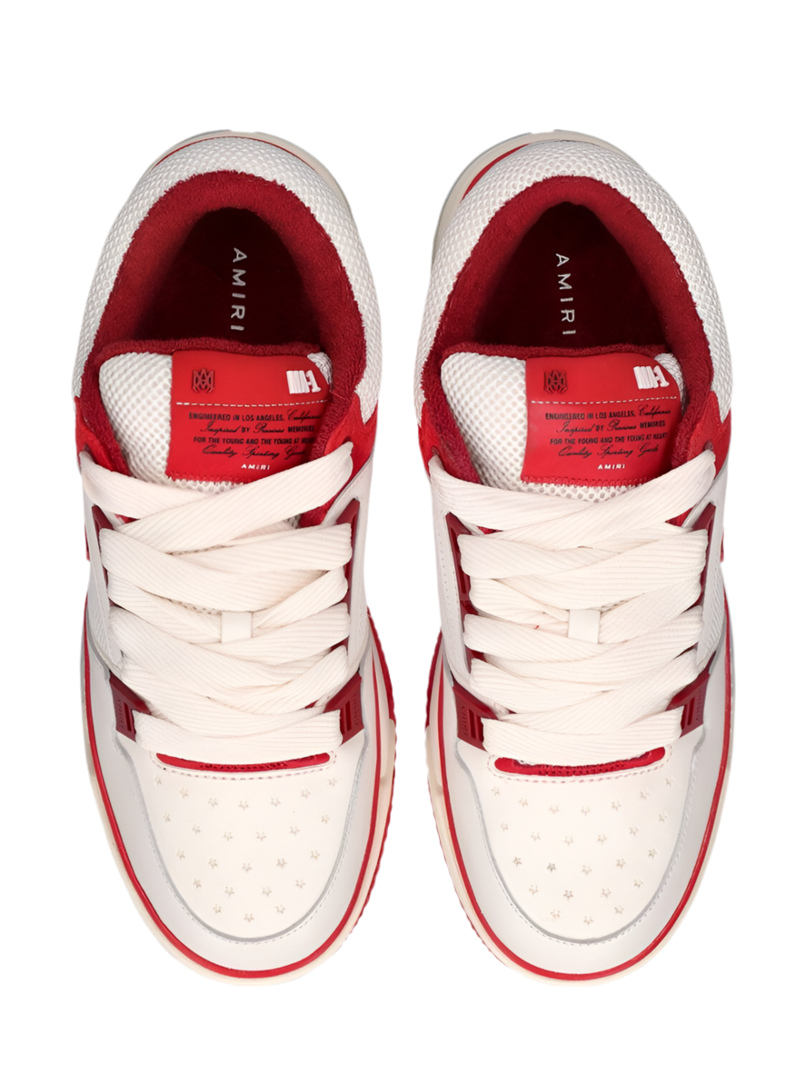 AMIRI MA-1 Low-Top Sneakers - White and Red
