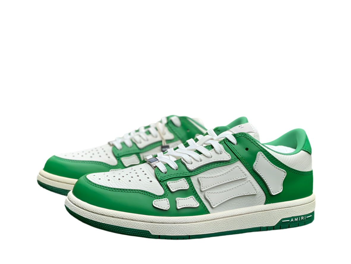 Amiri Skel Top Low 'Green White' Sneakers